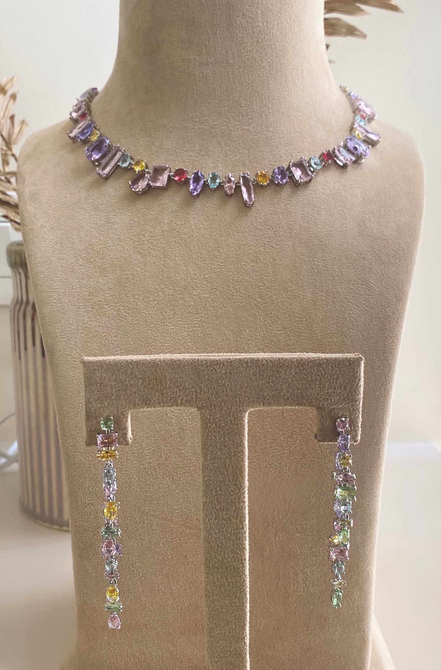 Opal Prism Necklace Set