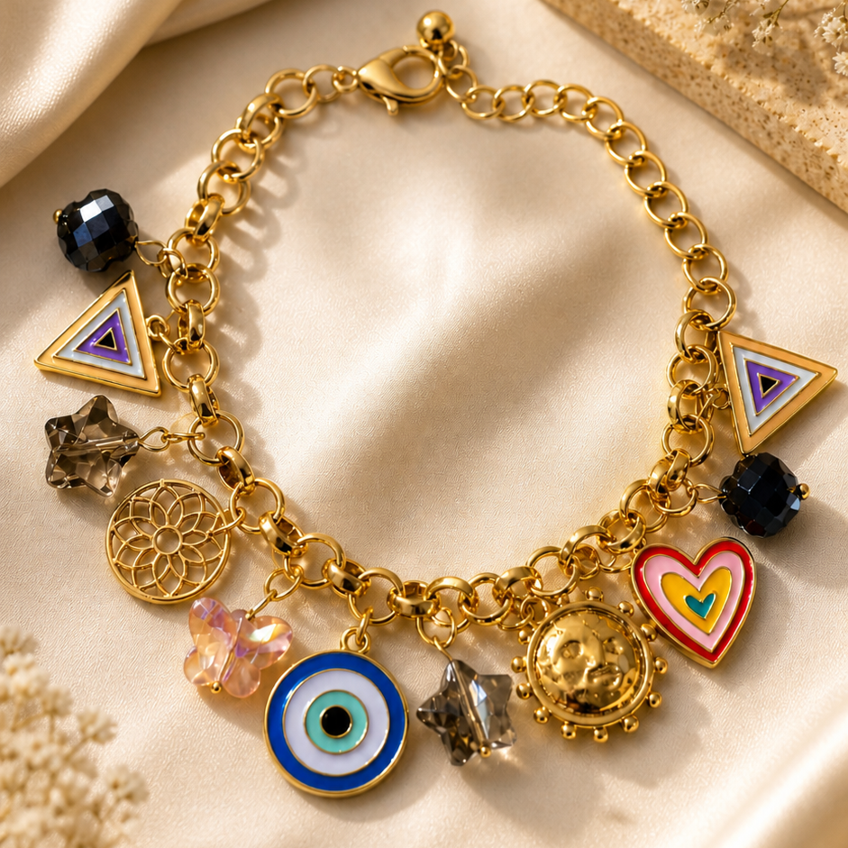 Vivid Fortune Charms Bracelet
