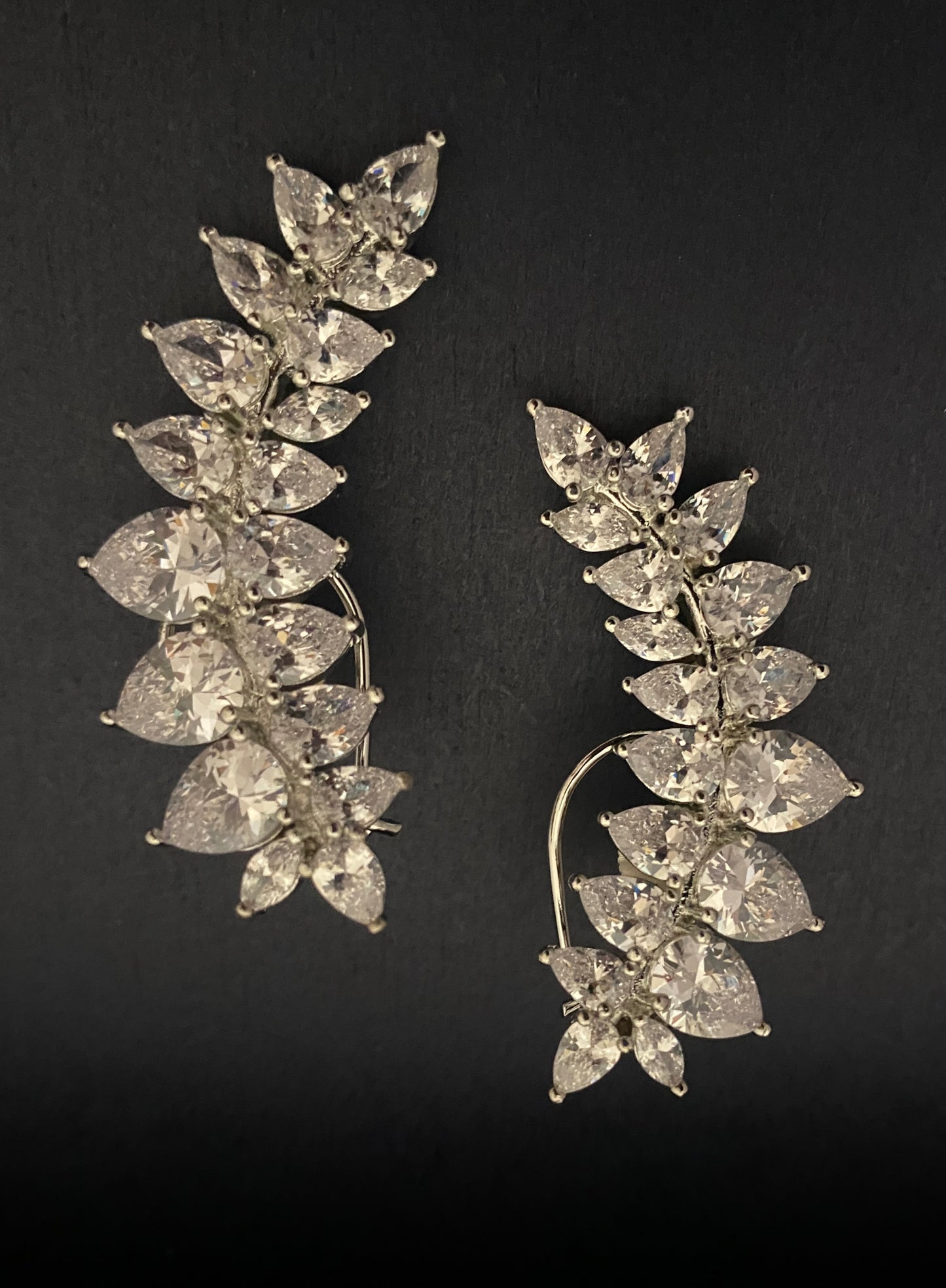 Anjini Dhawan in Crystal Muse Earcuffs