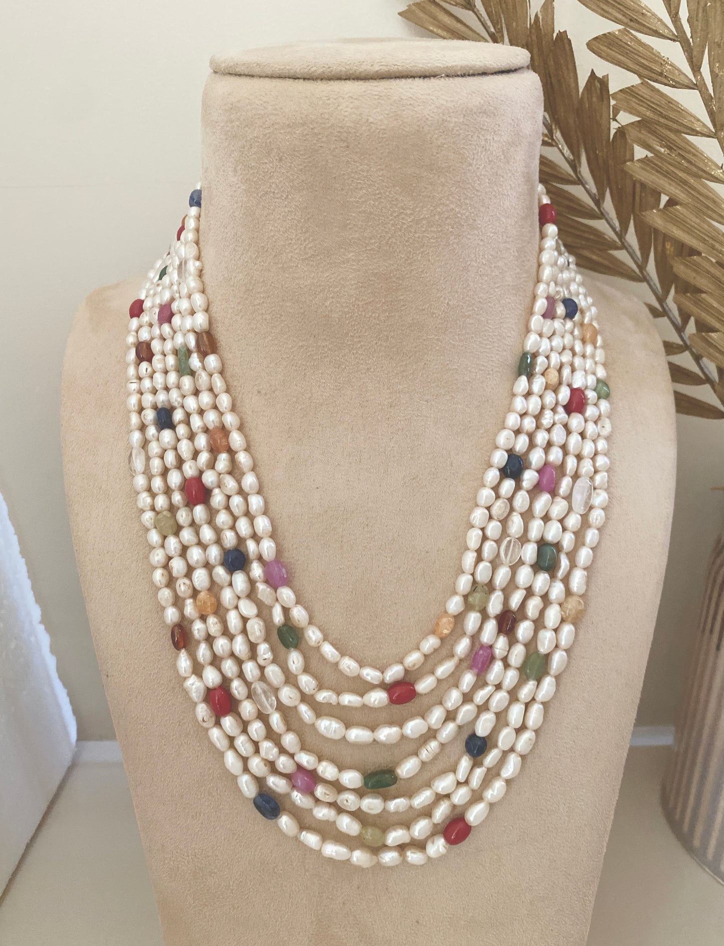 Navratna & Fresh Water Pearl 7 line