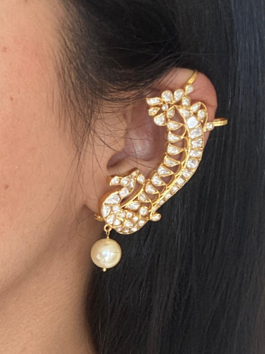 Polki Plume Earcuffs