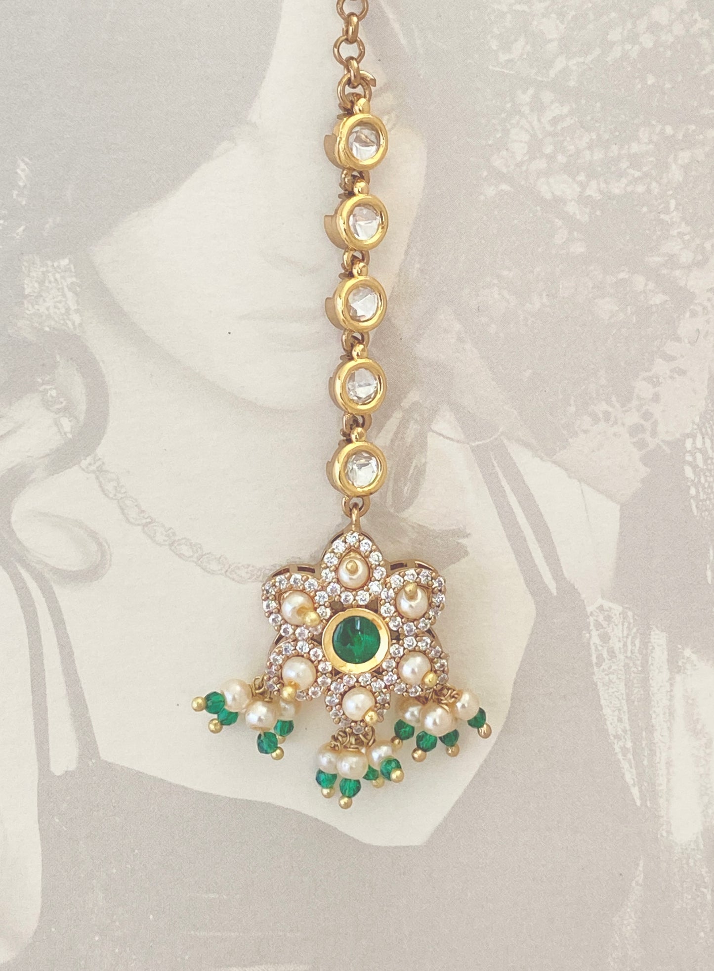 Heer Floral Mang Tikka