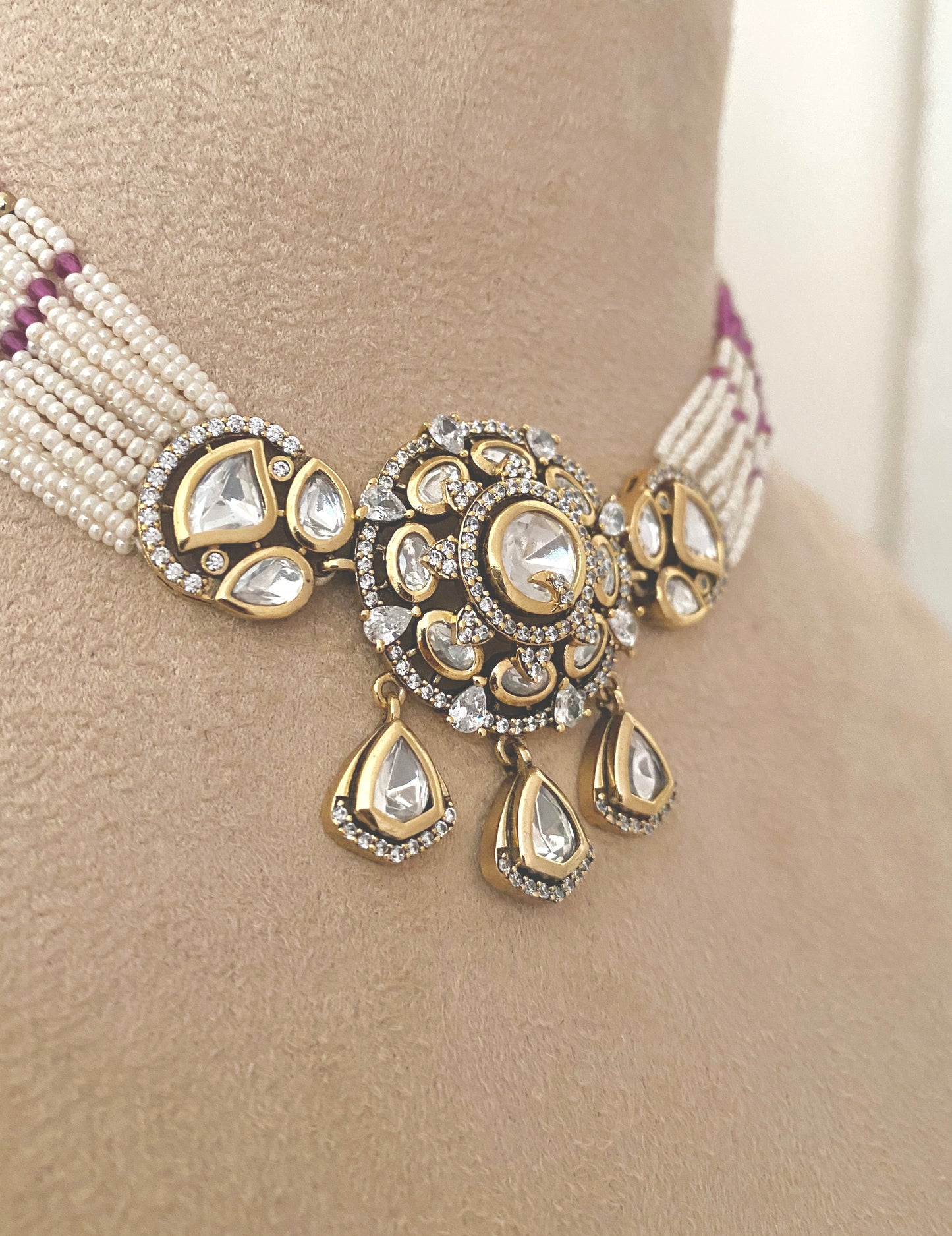 Peacock Motif Necklace Set