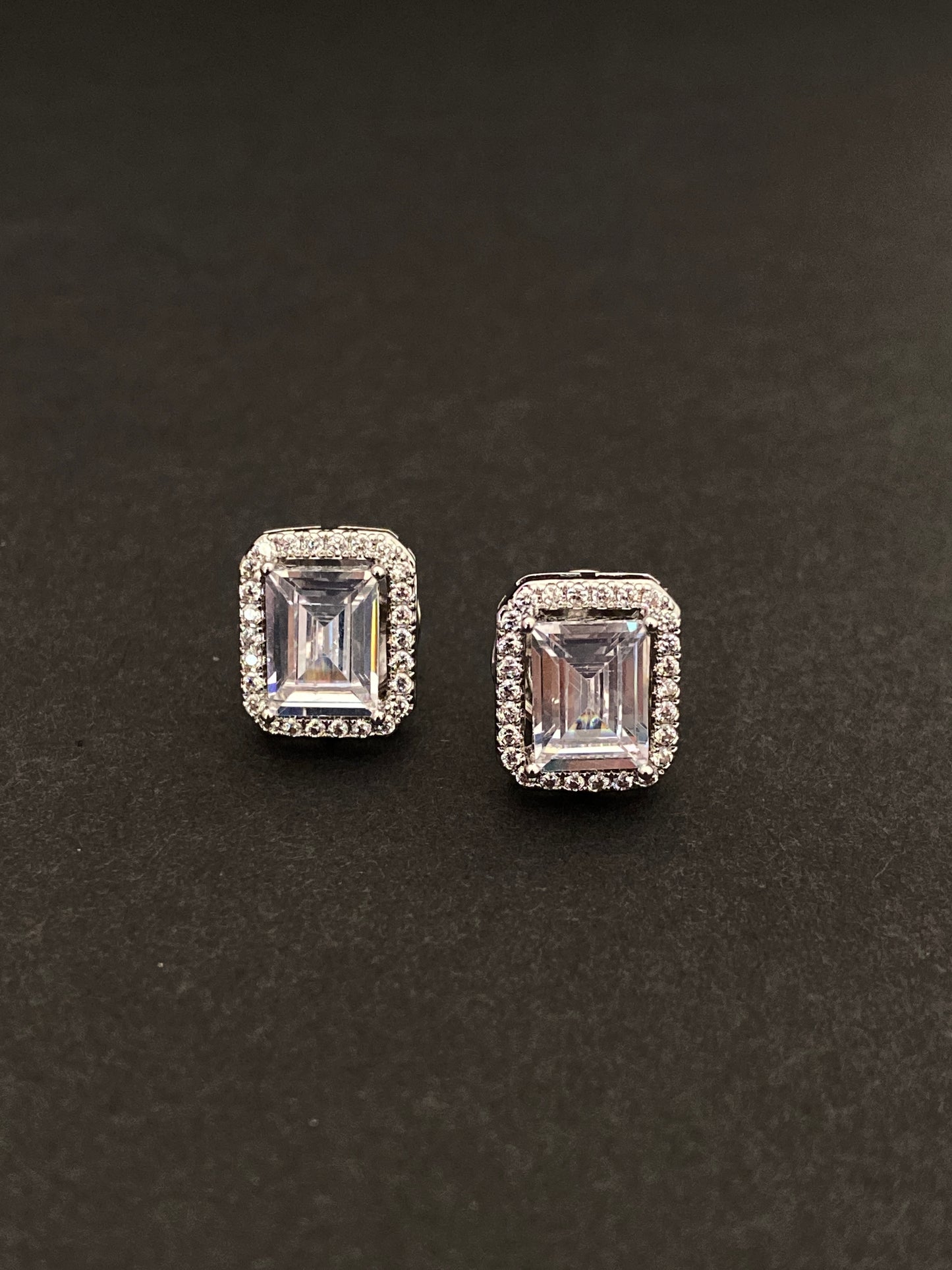 Emerald Cut Studs