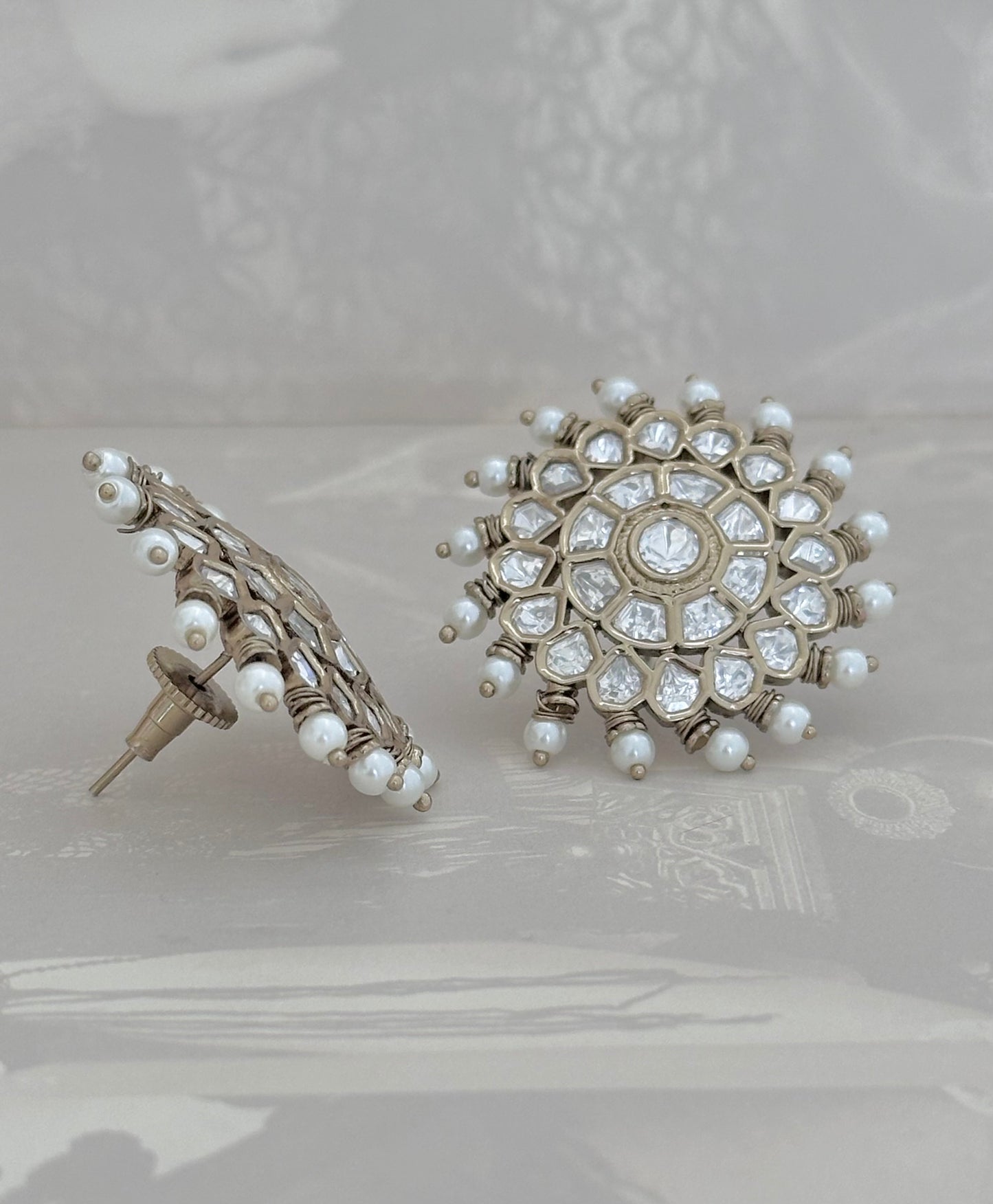 Halo Pearl Studs