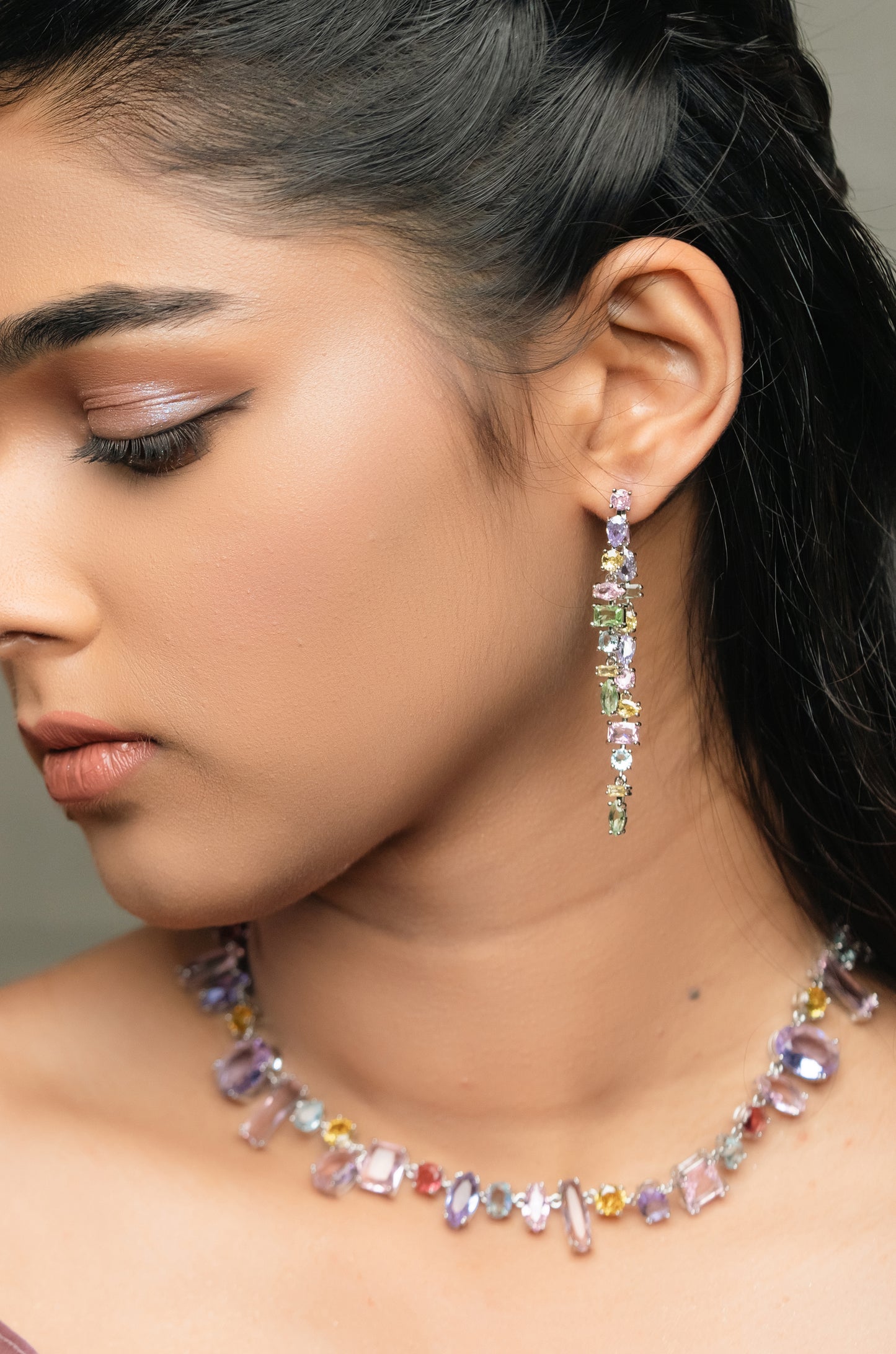 Opal Prism Necklace Set