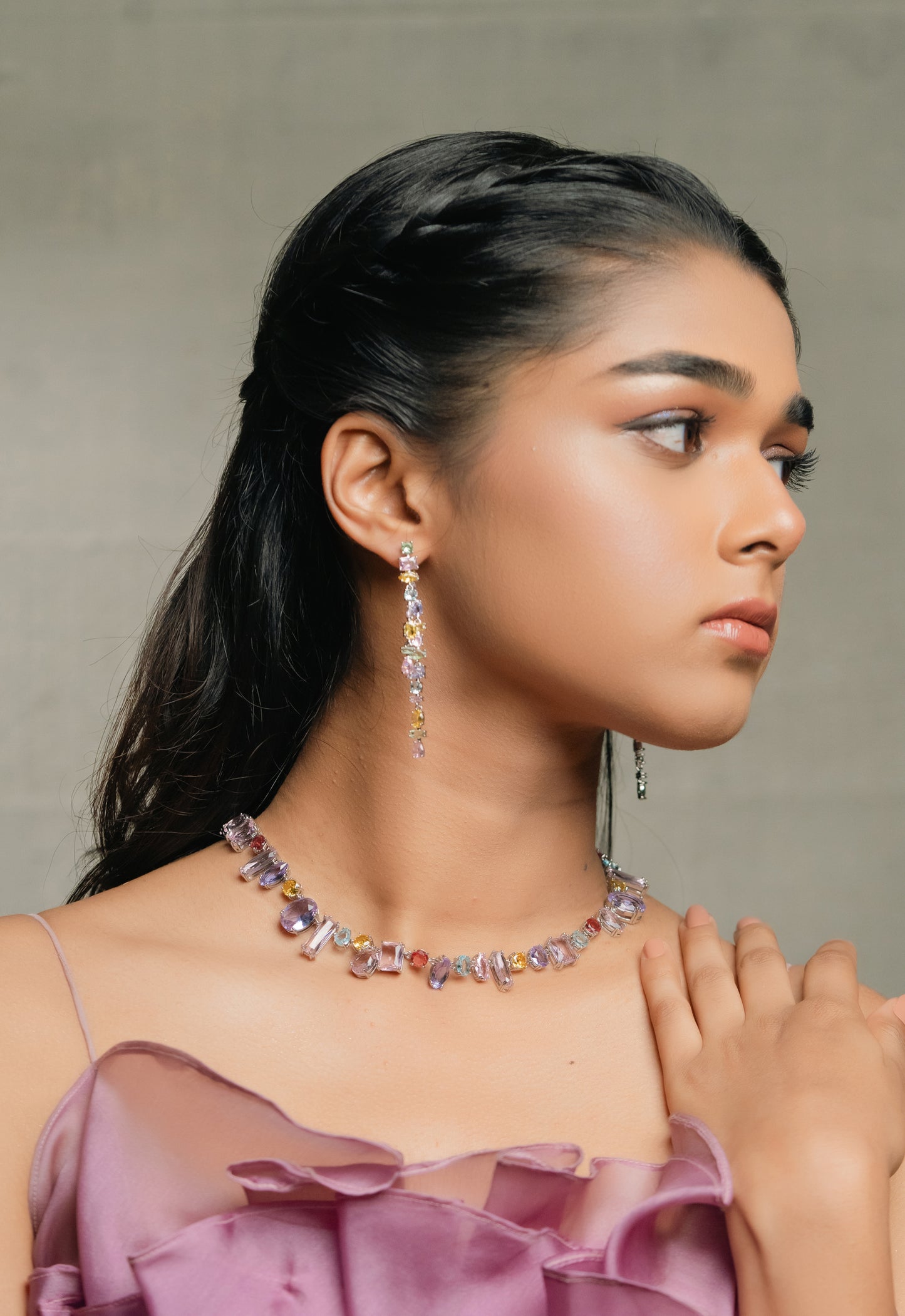 Opal Prism Necklace Set