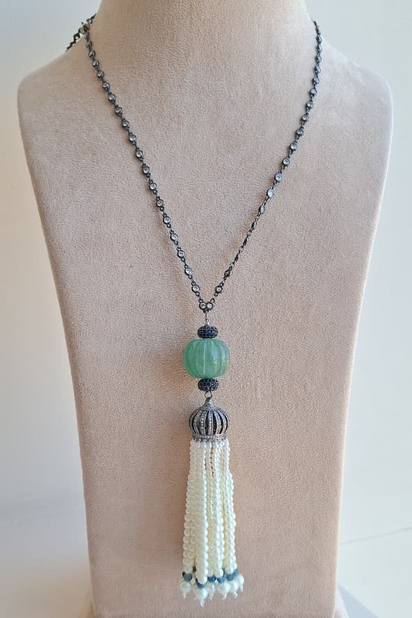 Jade Imperia Tassel Necklace