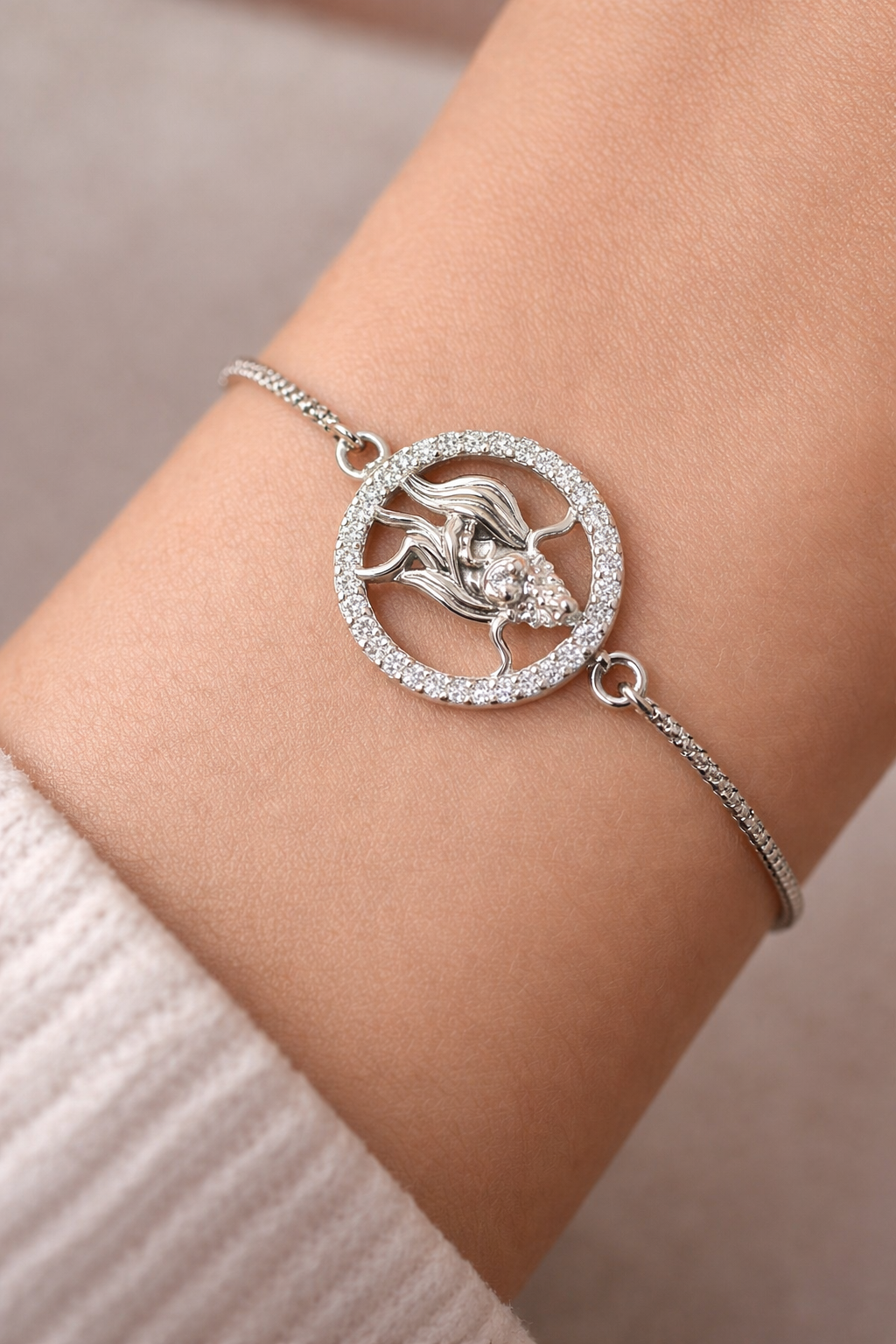 Zodiac silver bracelet