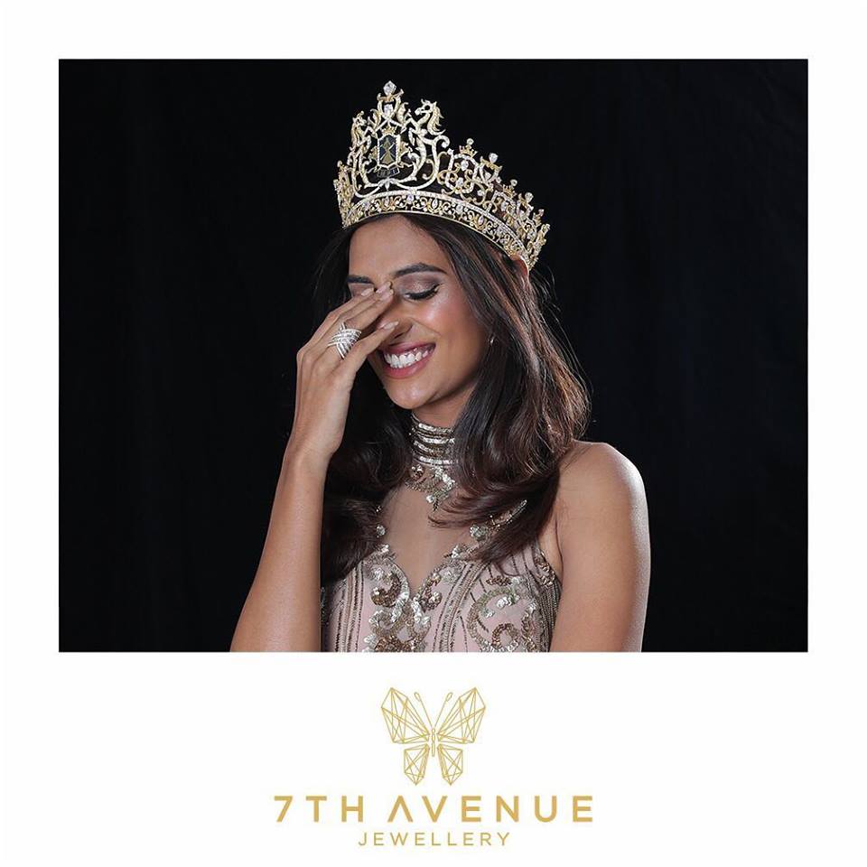 Nazneen Sheikh in 7thavenuejewellery while she is crowned as Miss Polo International 2018