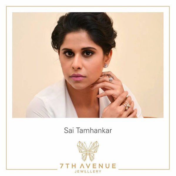 Sai Tamhankar in our emerald cut swarovski earring tops