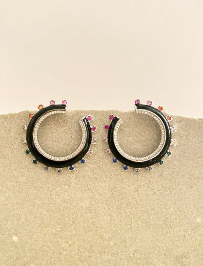 Glossy Glamour Hoops