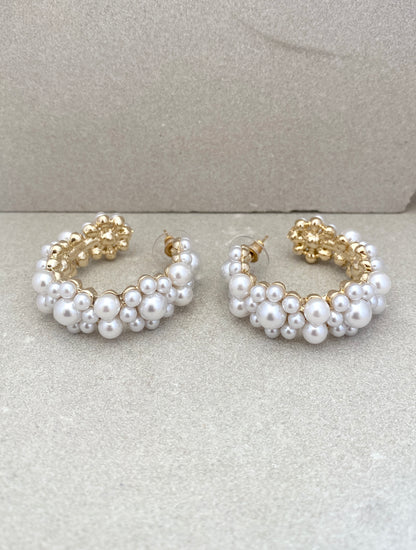 Pearl Cascade Hoops