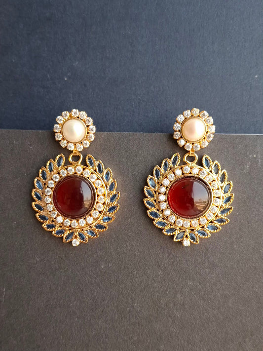Ruby pearl Earrings