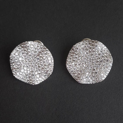 Round Crystal Cluster Studs