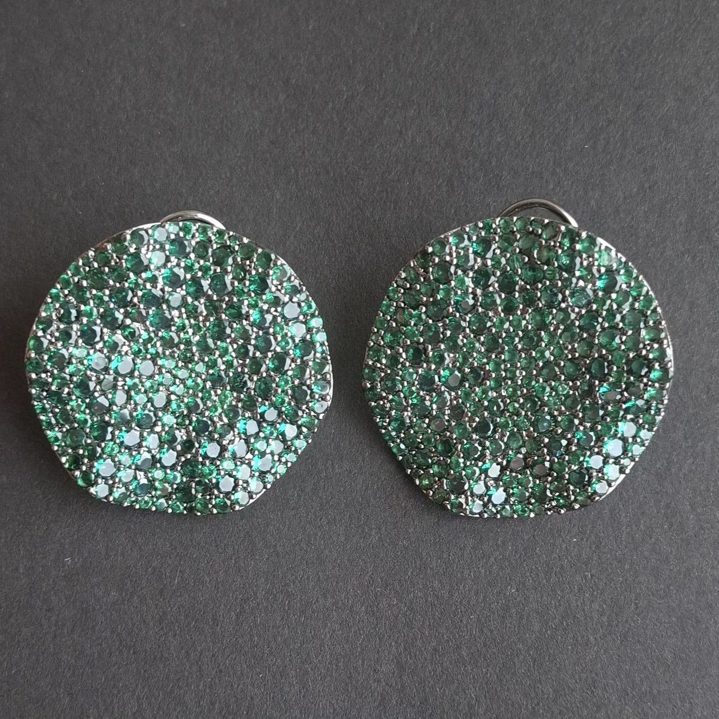 Round Crystal Cluster Studs
