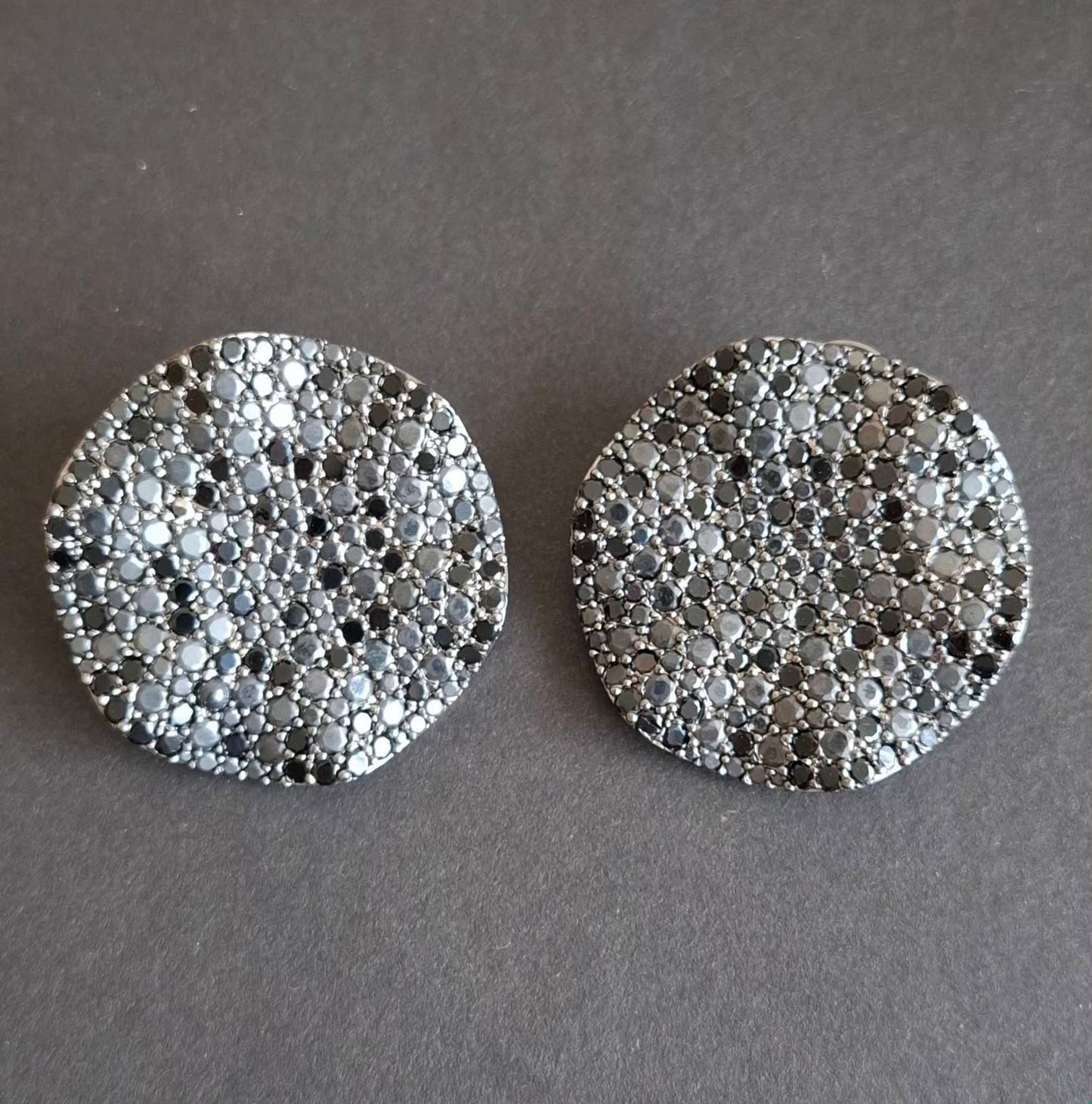 Round Crystal Cluster Studs