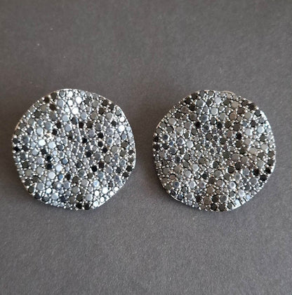 Round Crystal Cluster Studs
