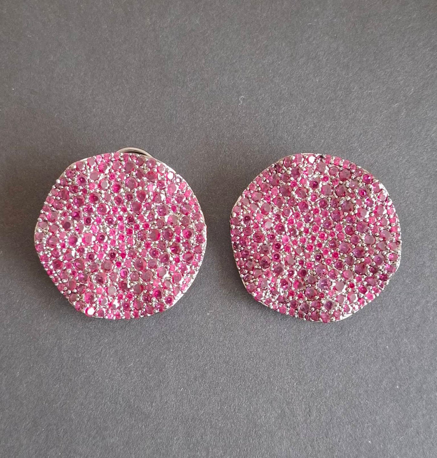 Round Crystal Cluster Studs