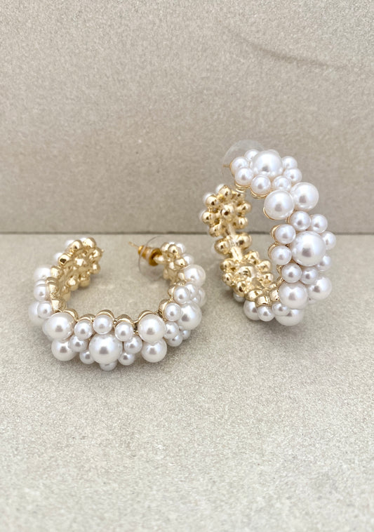 Pearl Cascade Hoops