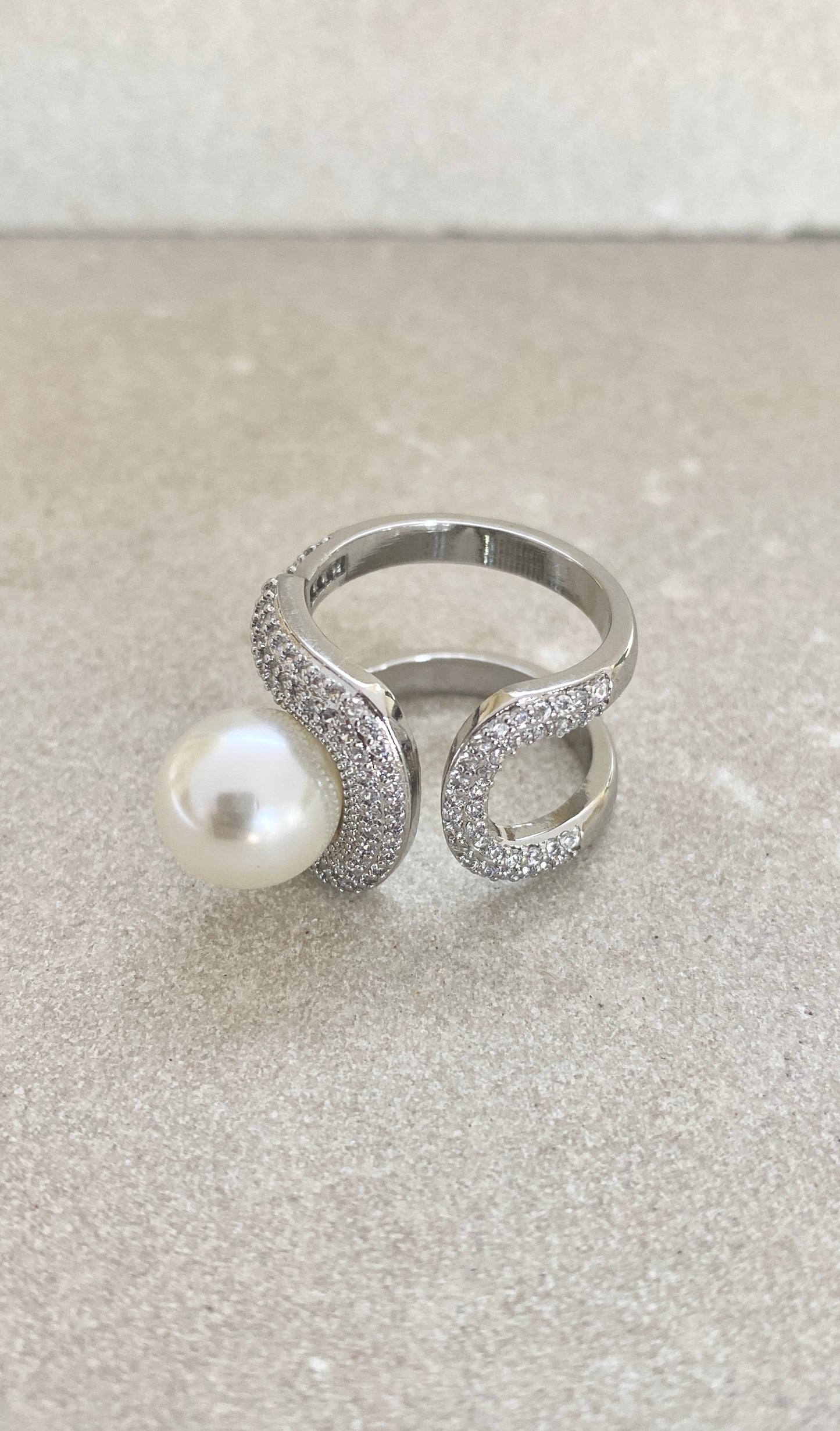 Moonlit Pearl Ring