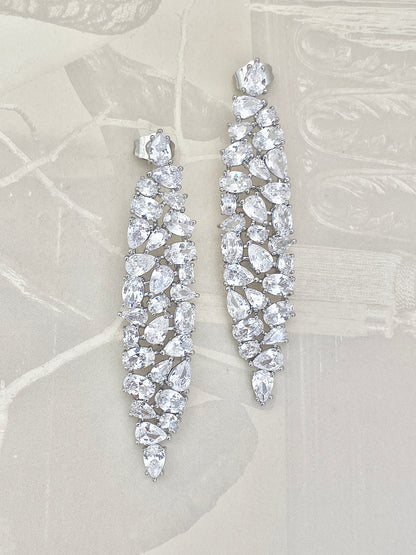 Long Fringe Drop Earrings