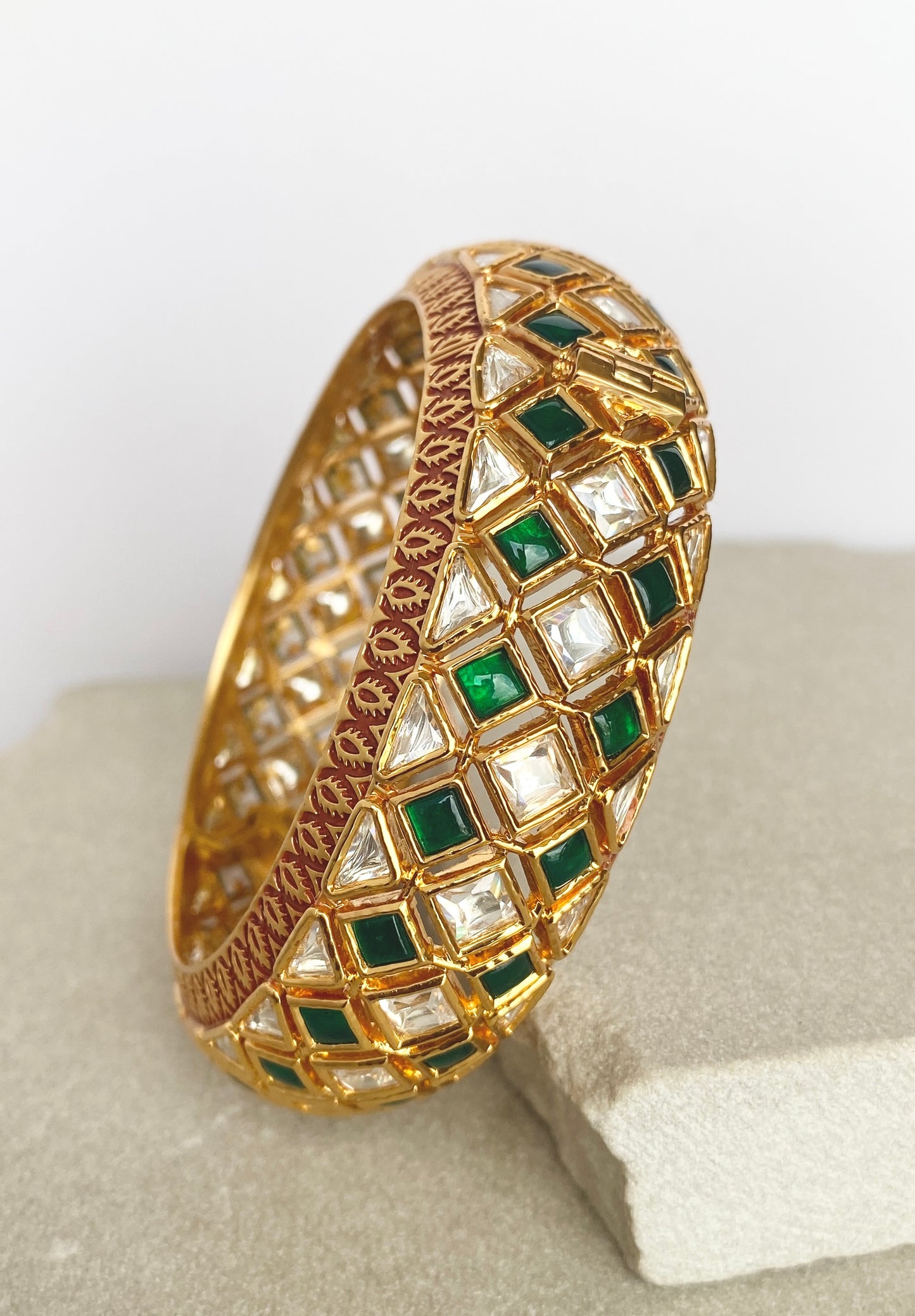 Kundan Kada with Enamel(openable)