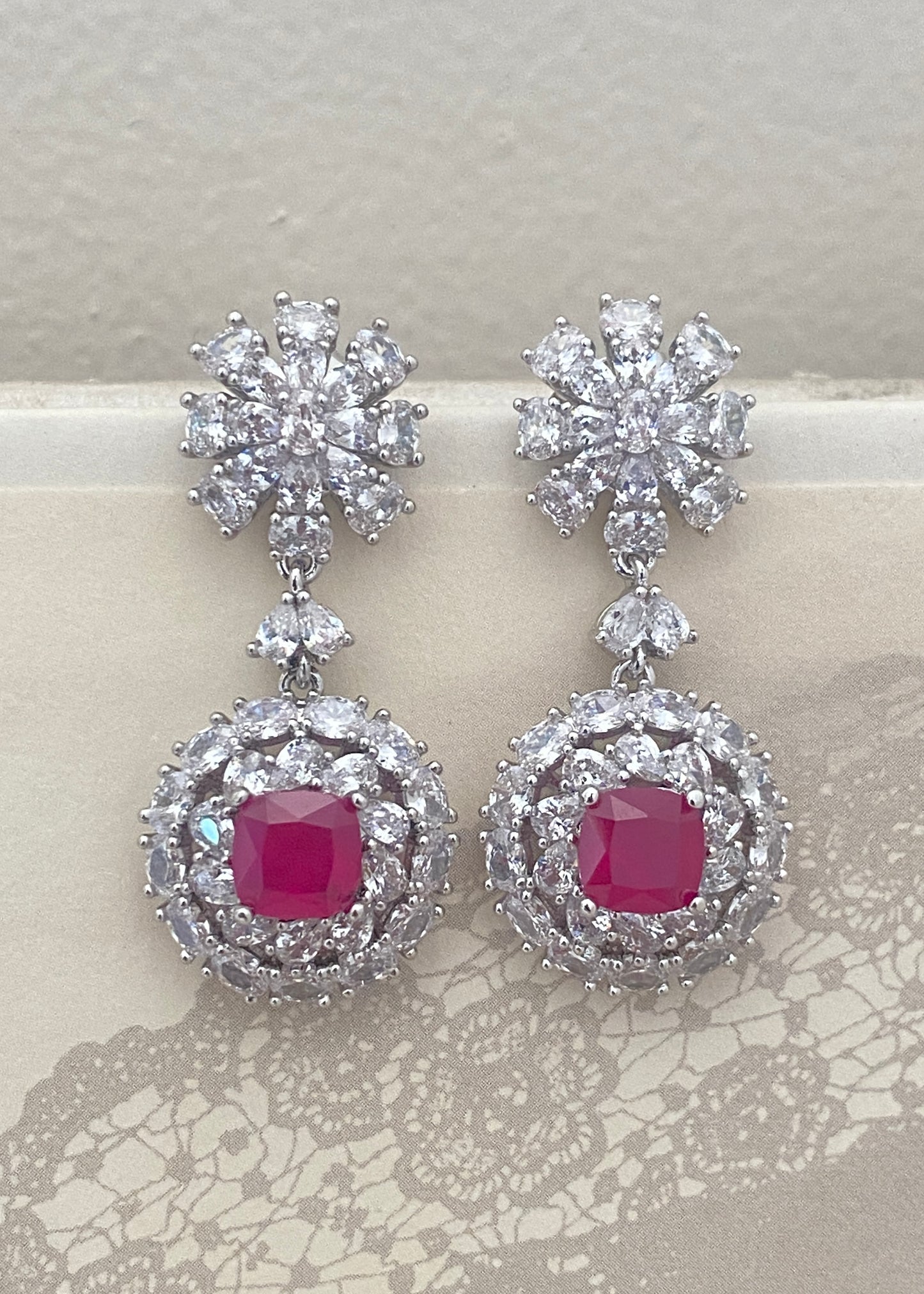 Halo Moon Drop Earrings