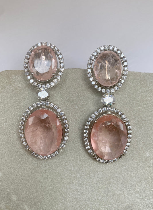 Oval doublet cocktail earrings