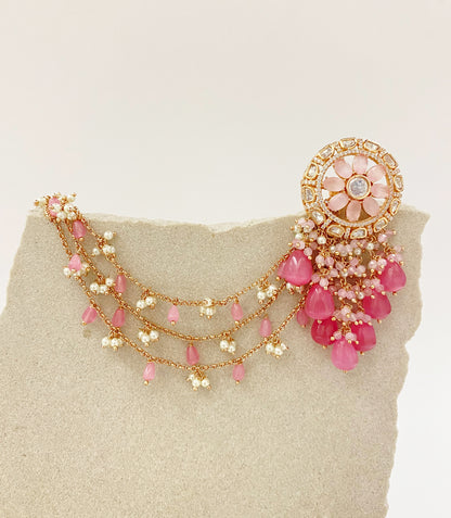 Kundan earrings with ser