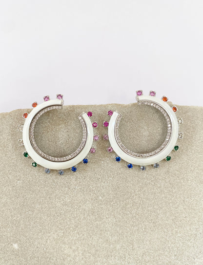 Glossy Glamour Hoops