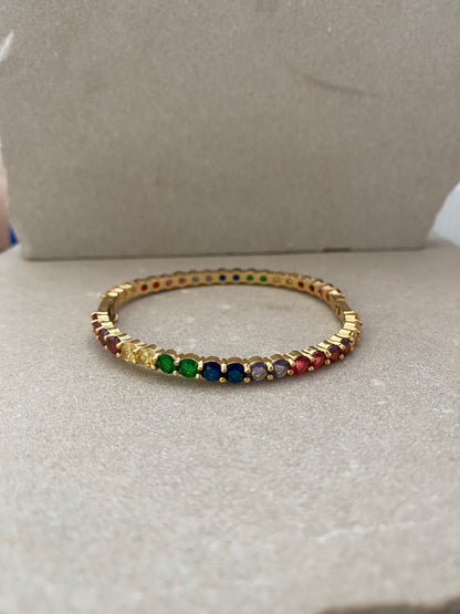 Gold multicolourd bracelet