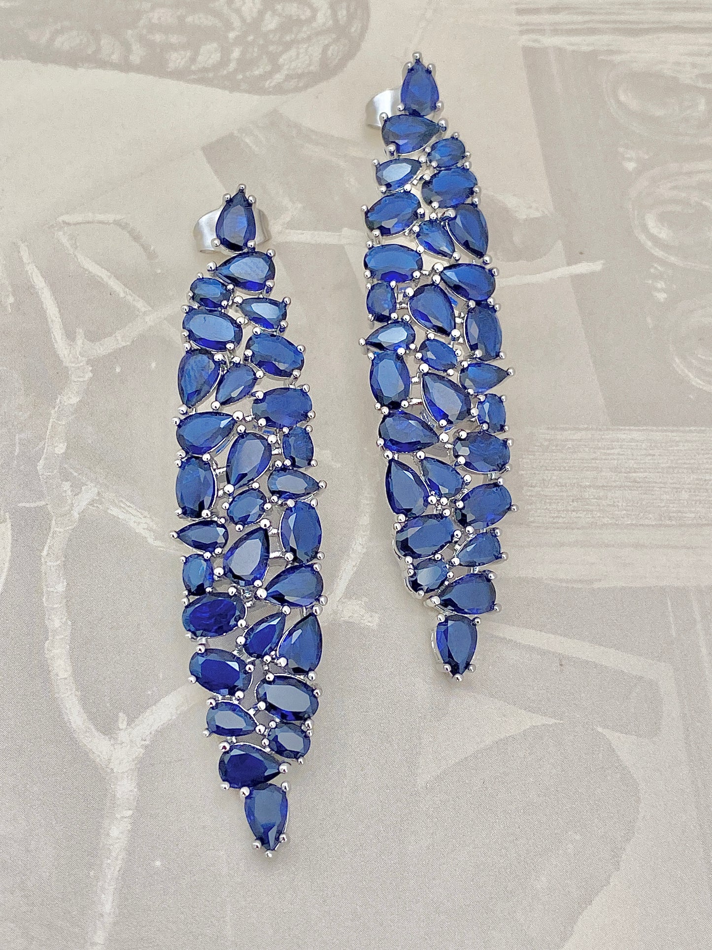 Long Fringe Drop Earrings