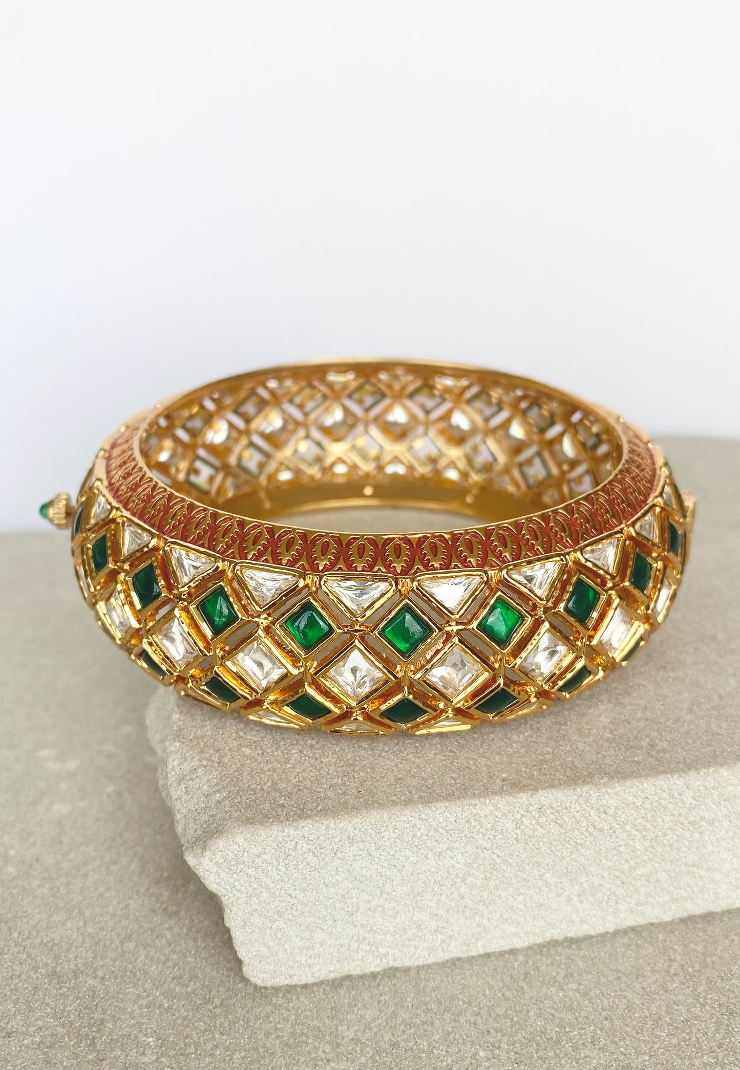 Kundan Kada with Enamel(openable)