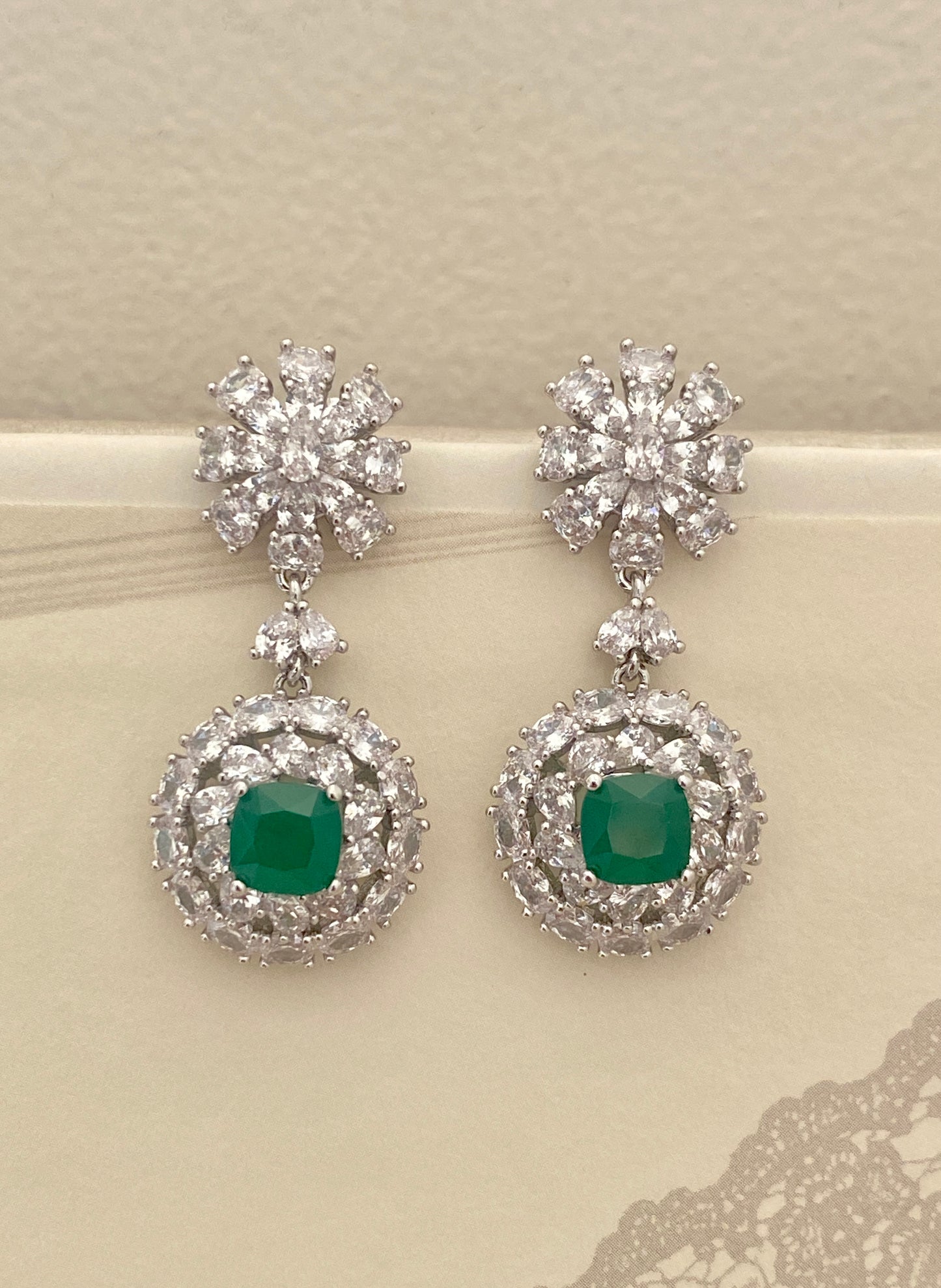Halo Moon Drop Earrings