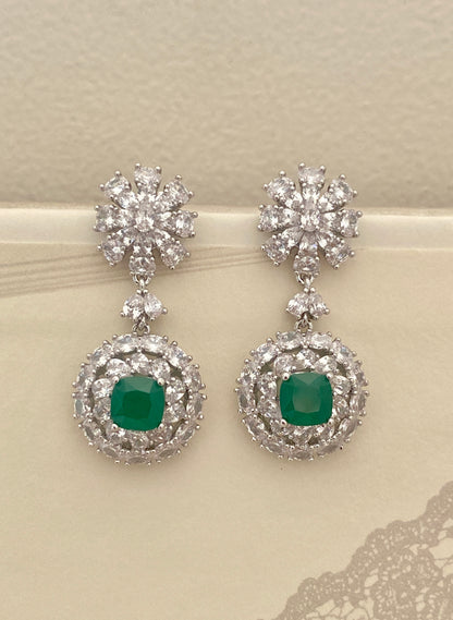 Halo Moon Drop Earrings