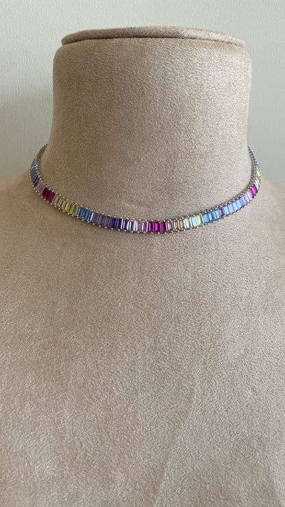 Delicate Rainbow Necklace Set