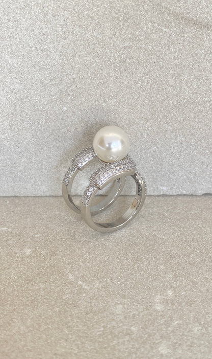 Moonlit Pearl Ring