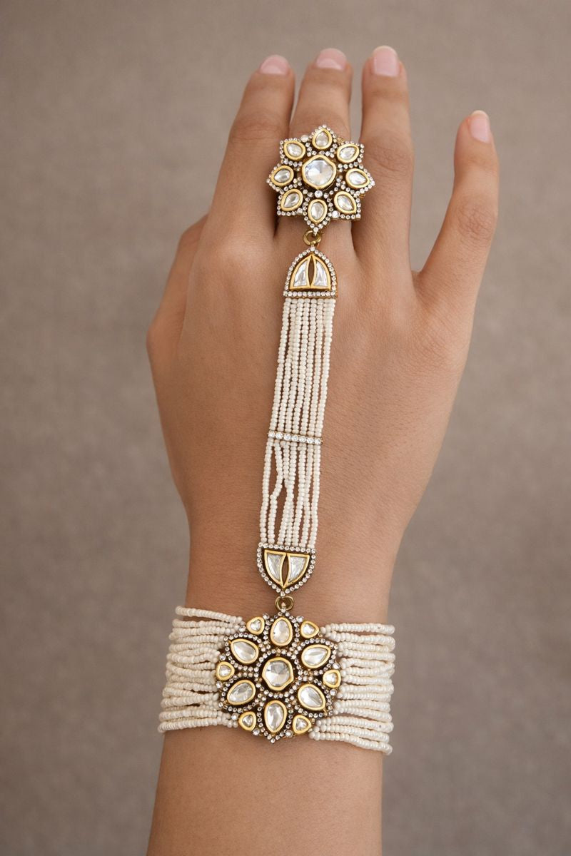 Pearl Bead Statement Hathphool
