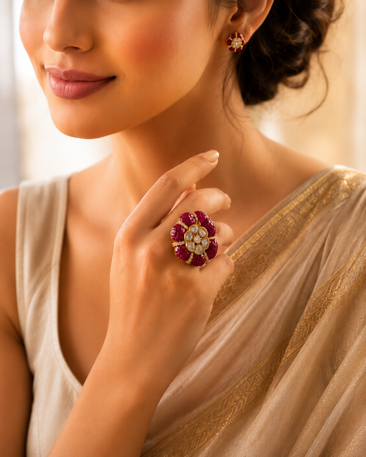 Ruby Bloom Ring