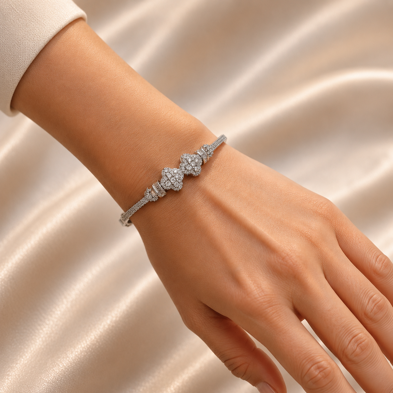 Bloom Knot Crystal Cuff