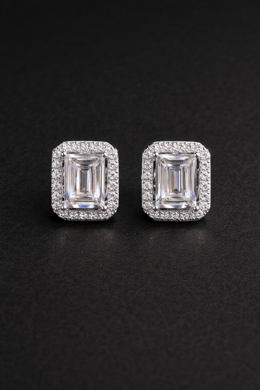 Emerald Cut Studs
