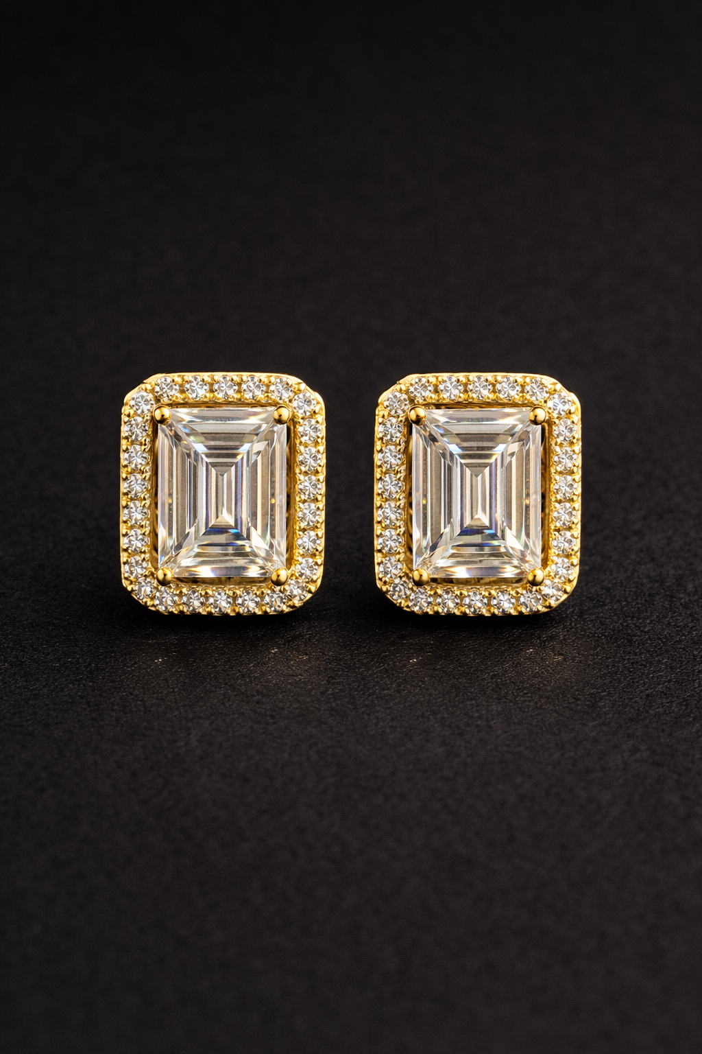 Baguette Cut Studs