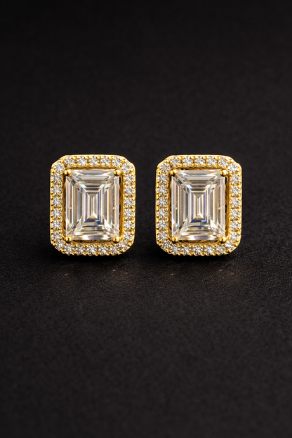 Baguette Cut Studs