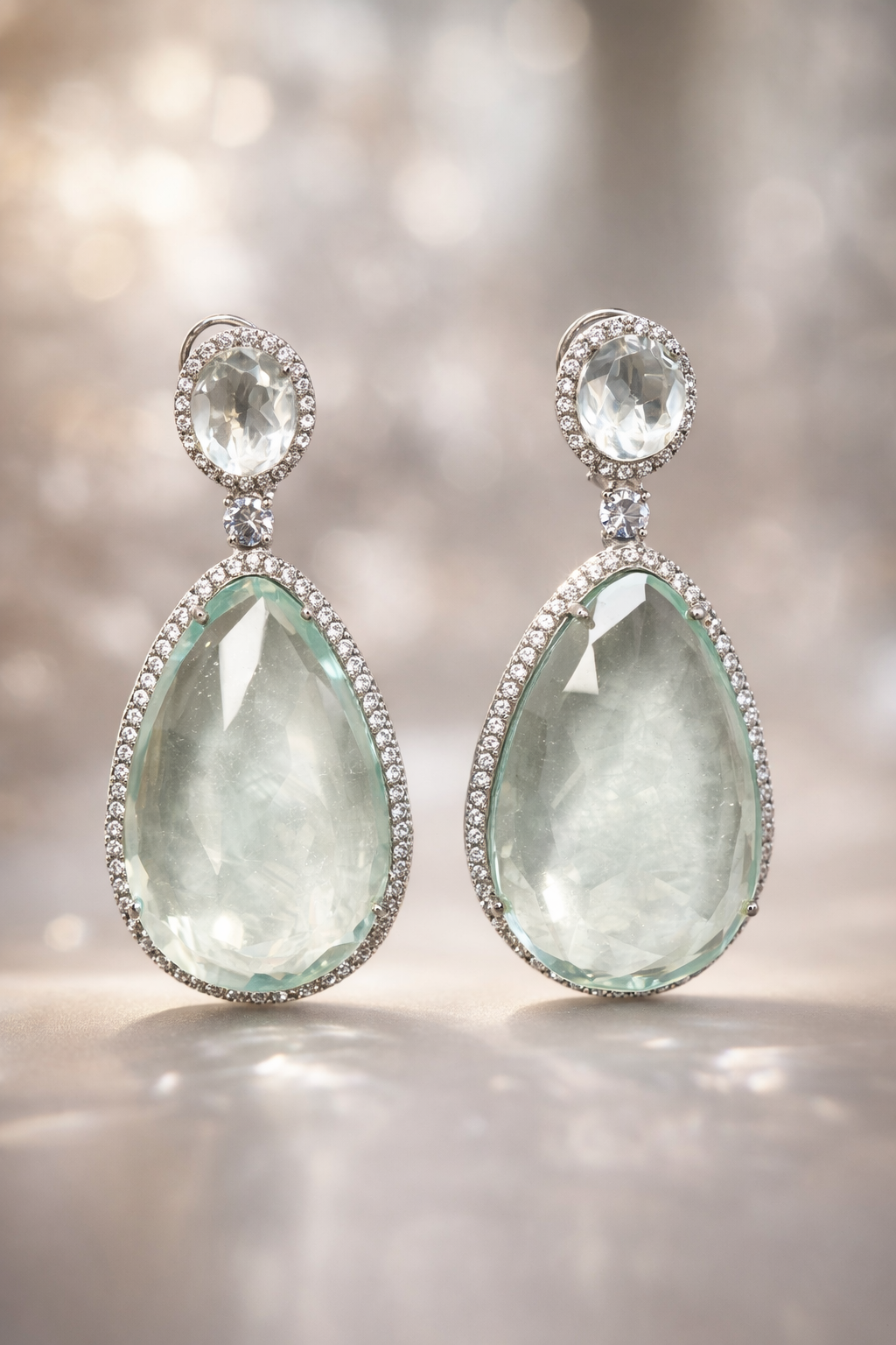 Oval Shaped Doublet Earrings