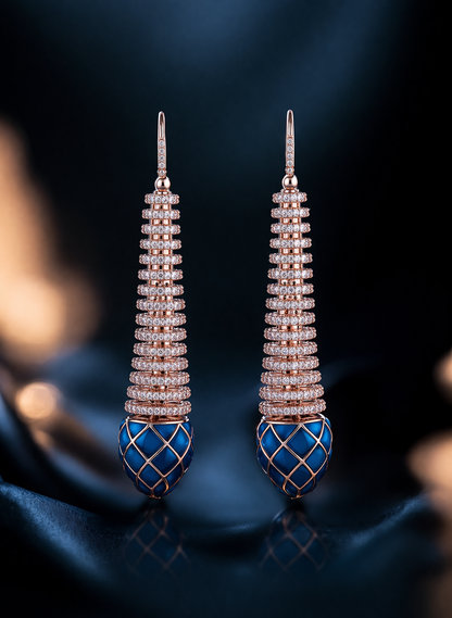 Rose gold coil earrings