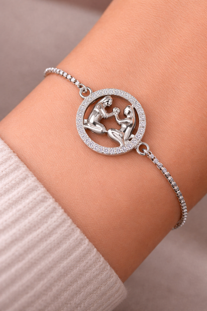 Zodiac silver bracelet