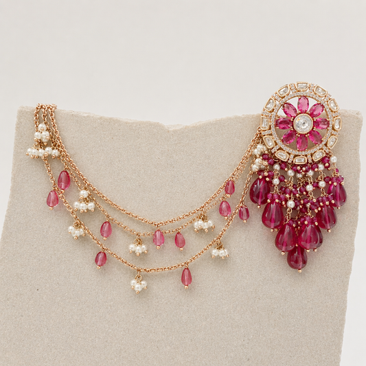 Kundan earrings with ser