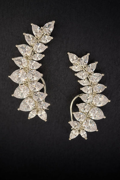 Anjini Dhawan in Crystal Muse Earcuffs