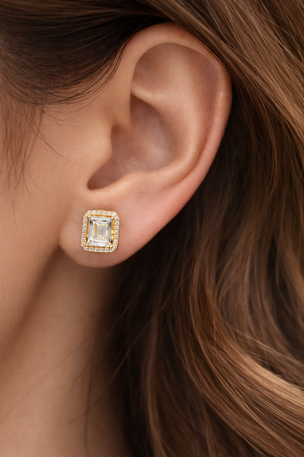 Baguette Cut Studs